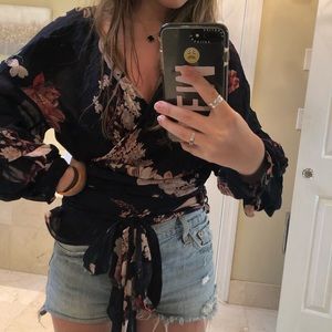 Wrap Floral Top